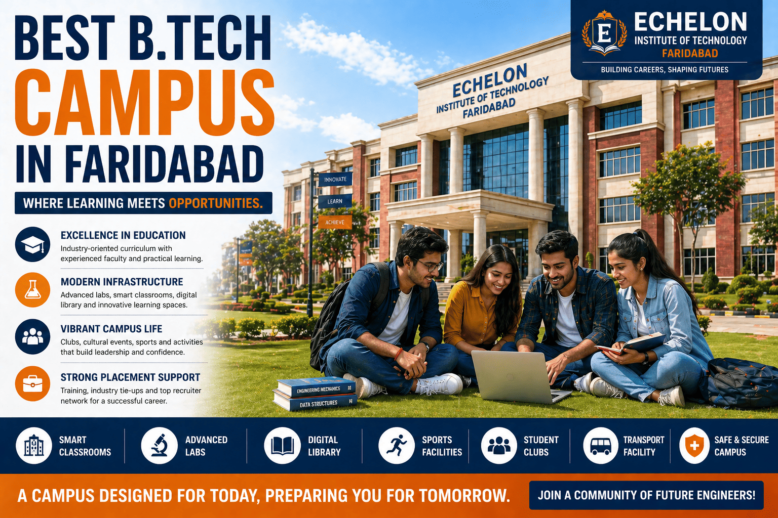 best B.Tech campus in Faridabad